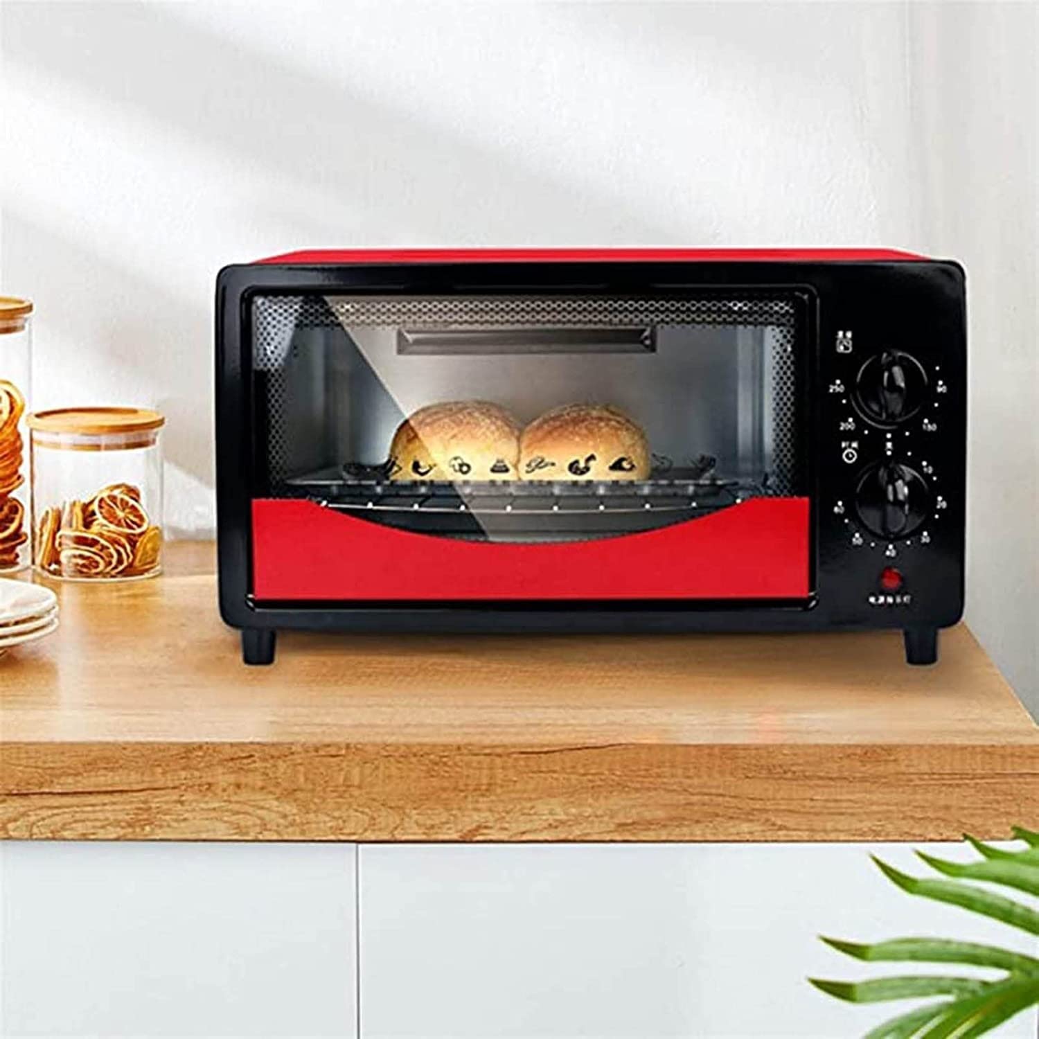 Mini Forno Macchina for la Colazione Tre in Uno 12L Controllo della Temperatura Regolabile 60 Minuti Tostapane a Convezione Temporizzata Forno Domestico Multifunzionale Facile da Pulire