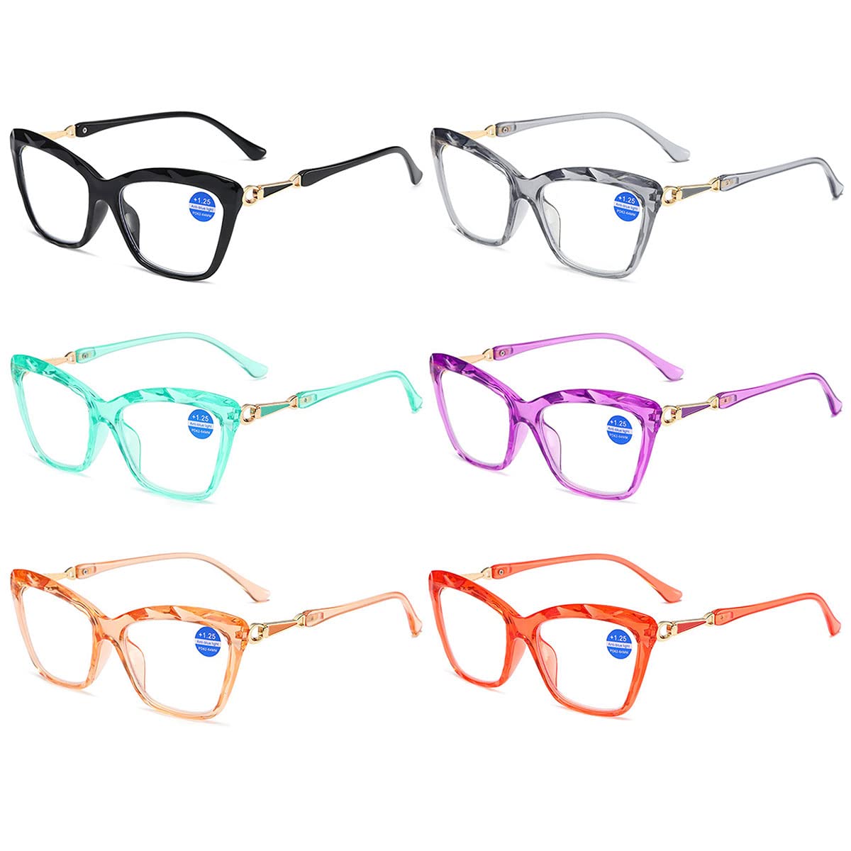 KOOSUFA Moda Occhi di Gatto Anti Luce Blu Occhiali Da Lettura Donna Cateye Occhiali Con Montatura In Corno Computer Lettori +1.0 +1.25 +1.5 +1.75 +2.0 +2.5 +3.0