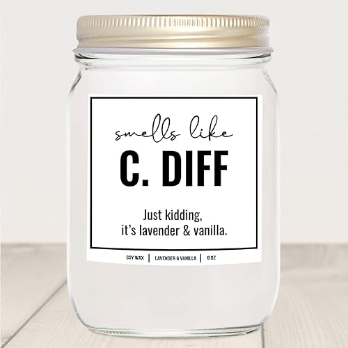 Miniatura 5 de You Nique Designs, Smell Like C. Diff - Vela de enfermera registrada, 4 onzas, divertidos regalos de enfermera para mujeres, vela Rn para