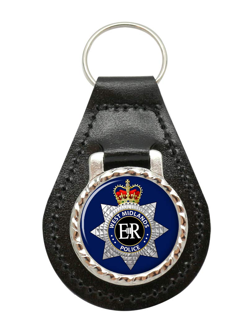 Giftshop UK West Midlands Police Leather Key Fob