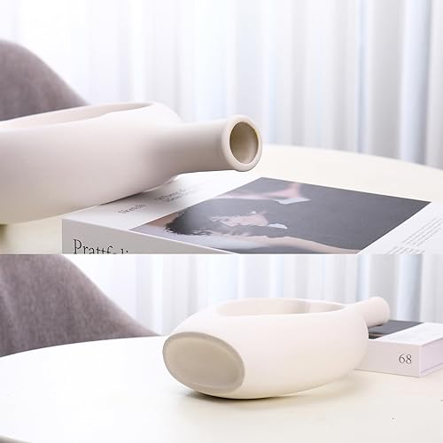 Miniatura 6 de Jarrón de cerámica pequeño en forma de corazón blanco, decoración del día de San Valentín, decoración moderna y bohemia para el hogar, para sala de