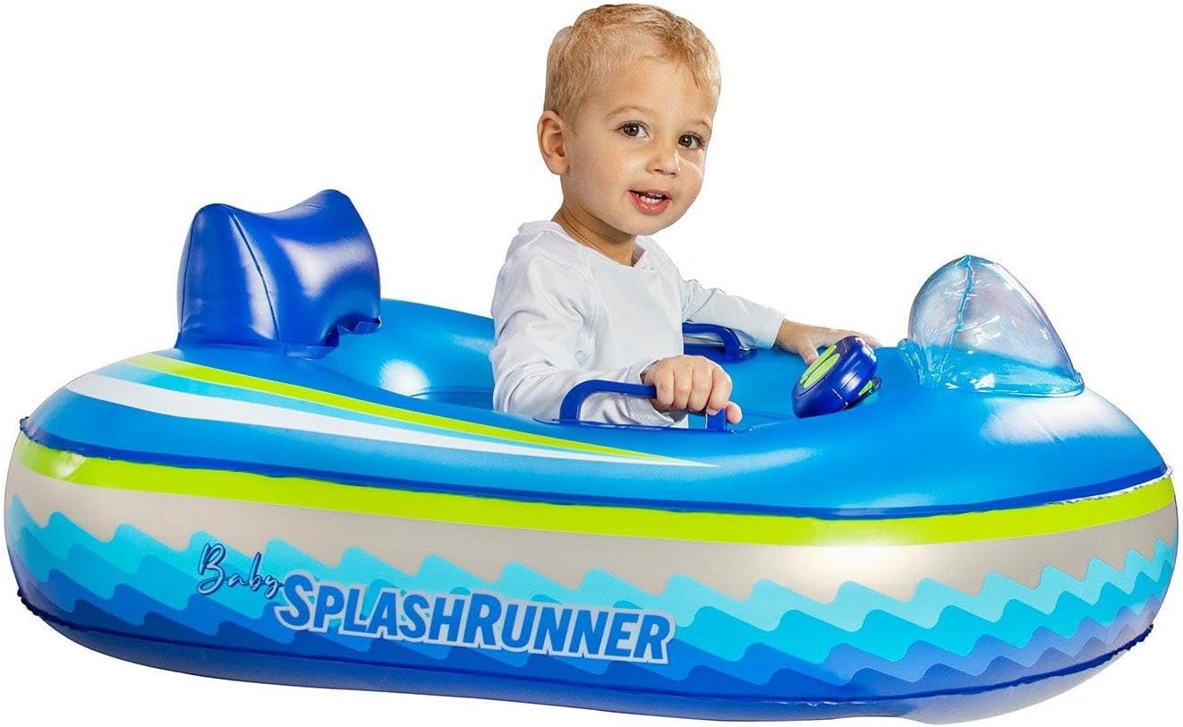 - Motorized Baby Pool Float with Remote | Safe Toddler Inflatable Boat | Ages 1–4 | Propeller Guard & 60-Day Warranty