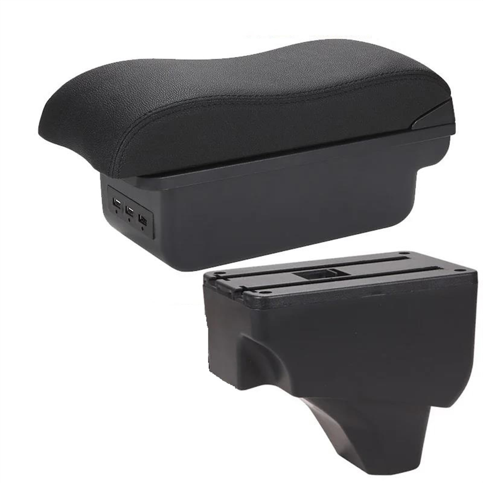 Ysdsls B2 Black Line 3Usb Car Armrest Box Storage Retrofit Parts Curved Surface Accessories For 2008 208 2019-2024