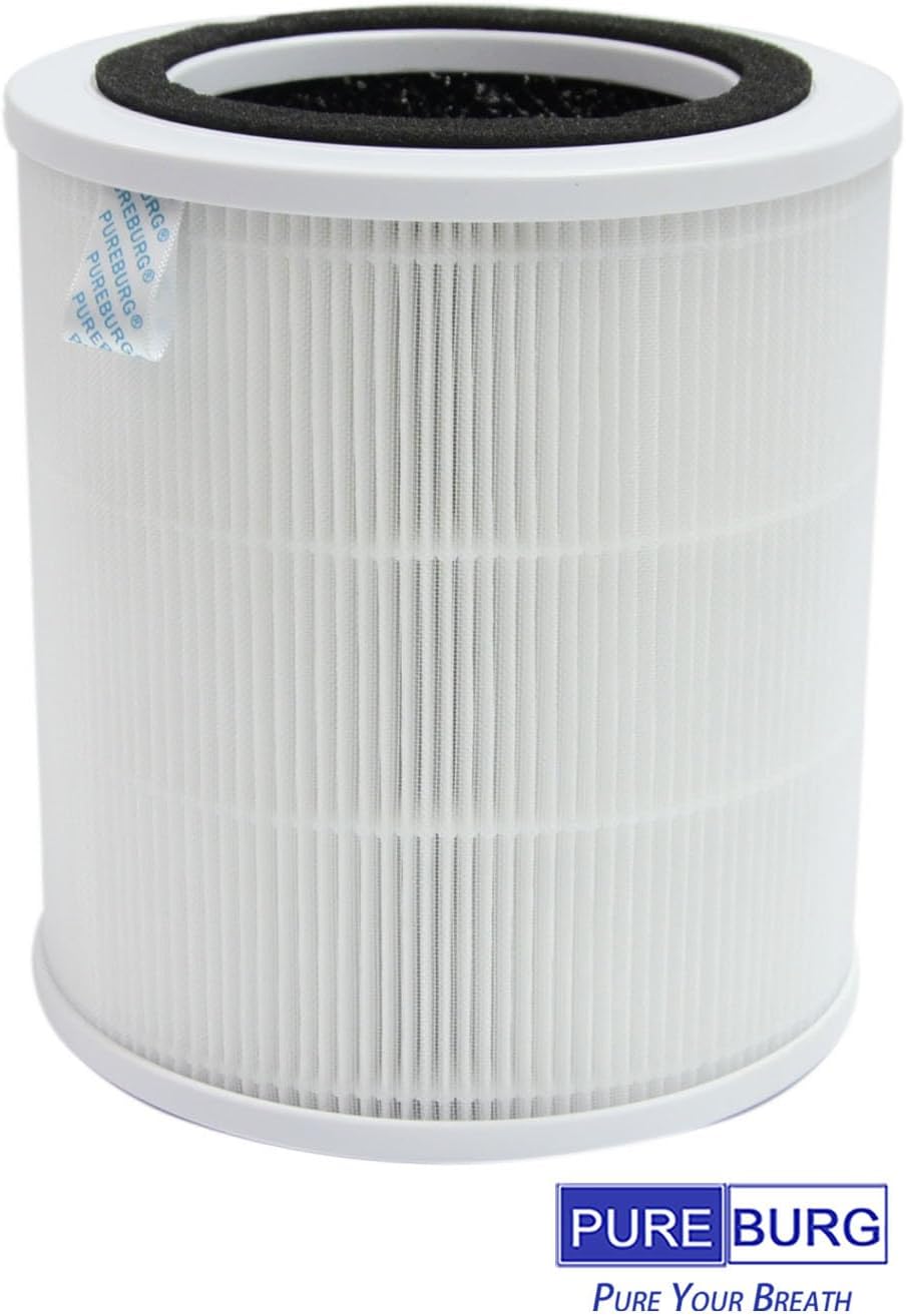 PUREBURG AR2S Replacement Filter Compatible with TCL Breeva A2 Air Purifier,2-Pack H13 HEPA 4-Stage Filtration Activated carbon Air Clean Dust VOCs Odor