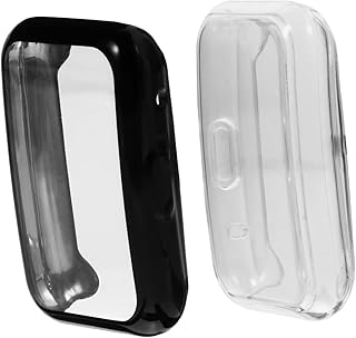 UKCOCO 2 Pçs Caixa De Relógio Ornamentos Molduras Capa De Relógio Tpu Shell Se Protetor De Tela Capa Rígida Para Smartwatch Capa Rígida Para PC Para Proteção De Relógio Tela Preta Tpu