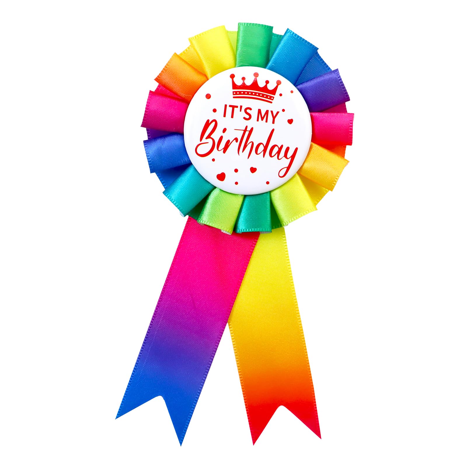 It's My Birthday Badge Pin Pink Birthday Ribbon Pin for Women and Men White &amp;Black Happy Birthday Brooch Pins Party Decorations Gifts