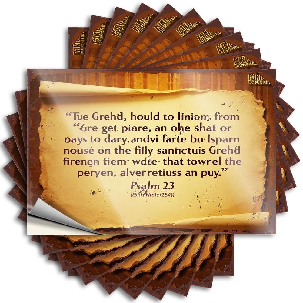 Psalm 23: The Lord is My Shepherd; I Shall Not Want Dorm Room Stuff Southern - Sticker Bumper Waterproof Decal(6X9CM)
