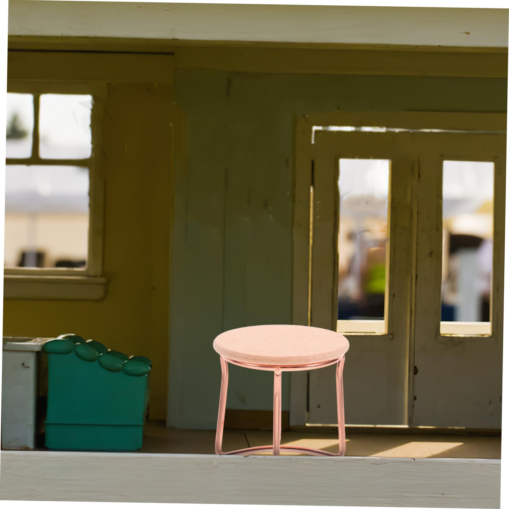 KONTONTY Miniature Tea Table 1 12 Scale Wooden Dollhouse Furniture Mini End Table for Dollhouse Decoration and Mini House Accessories - Image 2