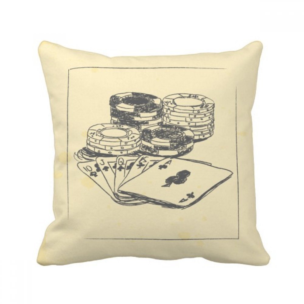Coussin casino multicolore 40 x 40 cm avec insert pour canapé