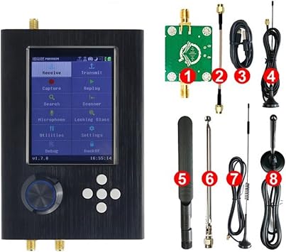 Assembled HackRF Portapack H2 Radio 1MHz to 6GHz SDR with Mayhem V2.0.x Firmware Flashed, Black