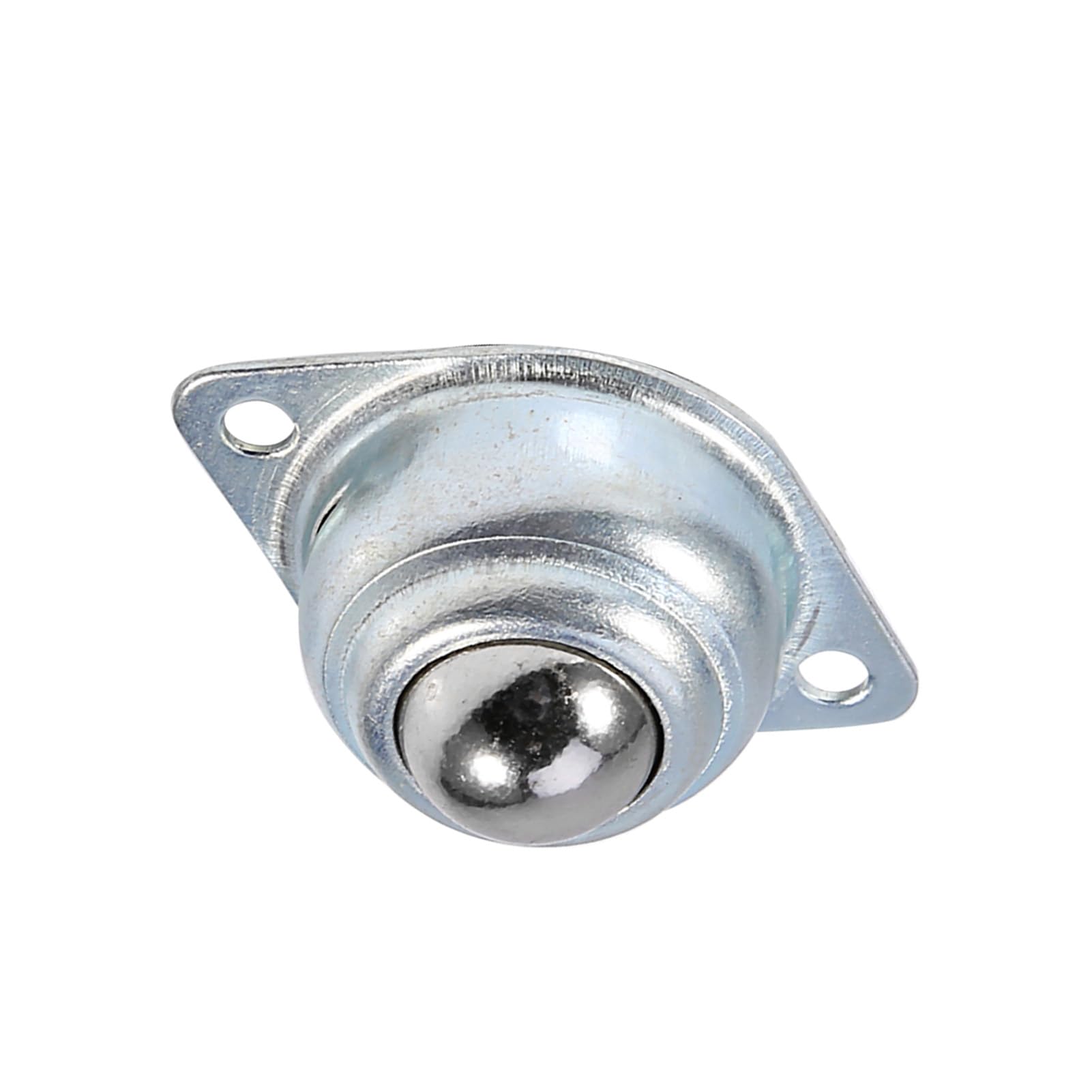 5 PCS Metal Iron Steel Universal Transfer Bearing Ball Roller Ball Bearing Rollers Mounted Ball Universal Base Conveyor Roller Ball for Conveyor 2 Holes