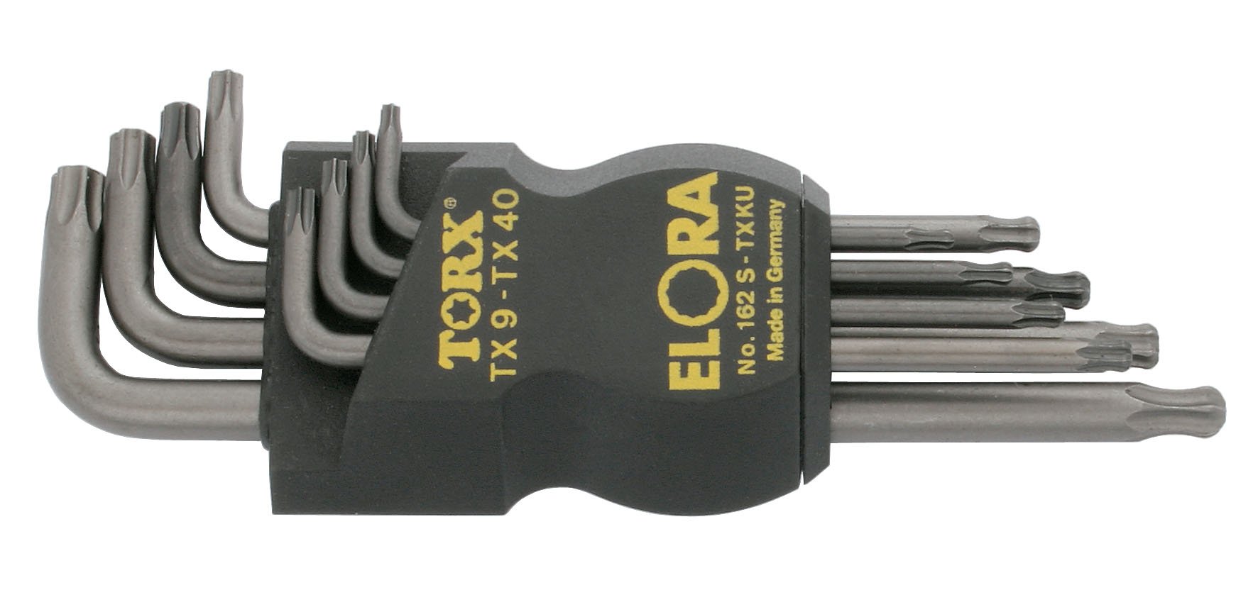 Elora zestaw wkrętaków kątowych z głowicą kulową, 8-częściowy 9-40 mm, 162S-TXKU