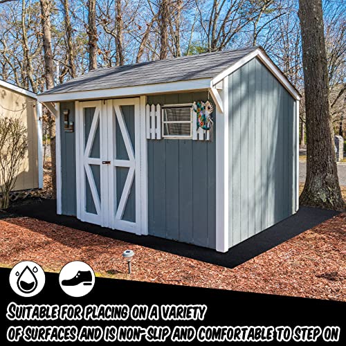 Image of Haull Shed Floor Mat 4 x 7 ft Outdoor Waterproof Nonslip Durable Storage Sheds Protector Rug for Carport Patio Garage Garden Spring Summer Outdoor, Storage Shed Not Included