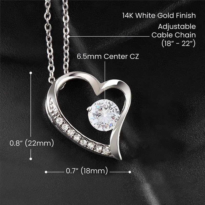To My Future Wife Necklace From Husband, Necklace For My Wife With Love Letter, Birthday, Christmas, Valentine Gifts For Girlfriend Message Card