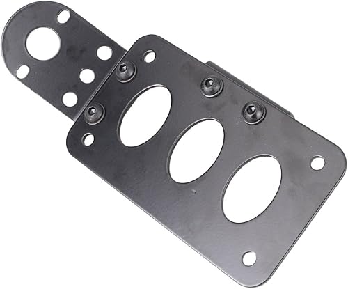 Miniatura 4 de Newsmarts Motorbike Retro Side Mount License Plate Bracket Accessaries for Harley Bobber Chopper Cafe Racer Cruiser, Black Powersport