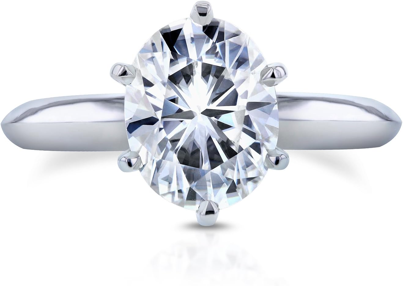 Kobelli Oval Moissanite Solitaire Engagement Ring 2 1/10 CTW 14k Gold