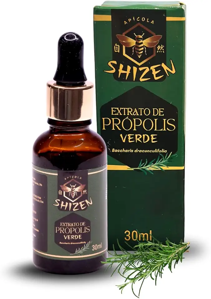 Apícola Shizen | Própolis Verde Premium 30 mL – Extrato Puro Extraído pelas Abelhas do Alecrim do Campo | Alta Concentração de Artepillin C | Imunidade, Antibiótico & Antioxidante Natural | Proteção para Sua Família | Saúde Todos os Dias