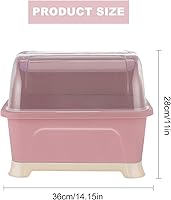 Vista 8 de YARNOW Escurridor de platos con tapa y tapa para botella de lactancia, plato de cocina, taza, bandeja para secar platos, escurridor de platos