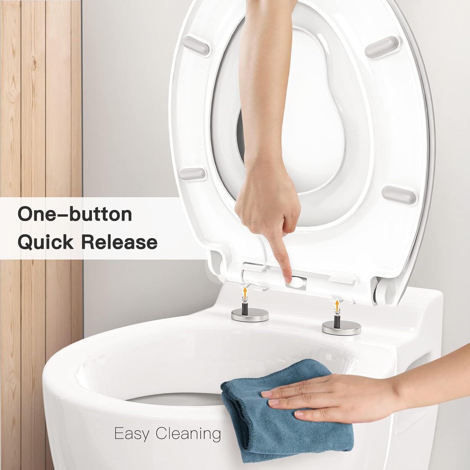 Pipishell WC Sitz, Toilettendeckel mit Absenkautomatik, Magnetisch zu befestigenden Toilettensitz für Kinder, einfache Montage Antibakteriell WC Sitz Kinder mit Quick Release Funktion