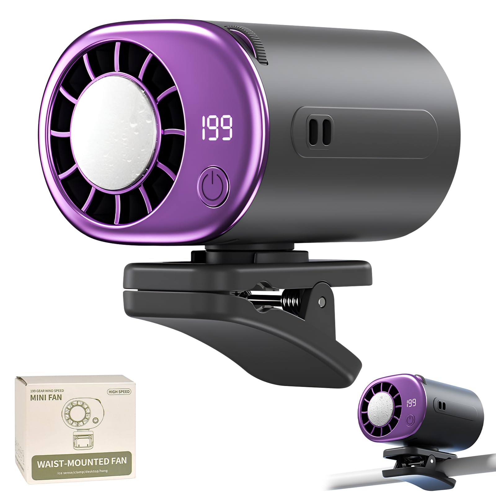 Ventilador de coche con clip xinrongda para mantener fresco tu coche en viajes largos