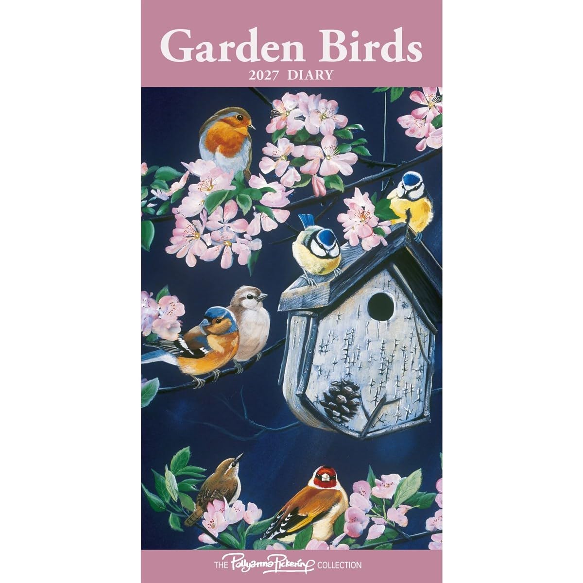Carousel Worldwide 2027 Garden Birds by Pollyanna Pickering Diary, Slim Week to View