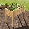 VINGLI Heavy Duty Raised Garden Bed with Bed Liner, Wood Elevated Planter with Legs for Vegetables Fruits Potato Onion Flower, Outdoor Sturdy Long Lasting Planter Box Kit (Elevated Without Wheels) #1