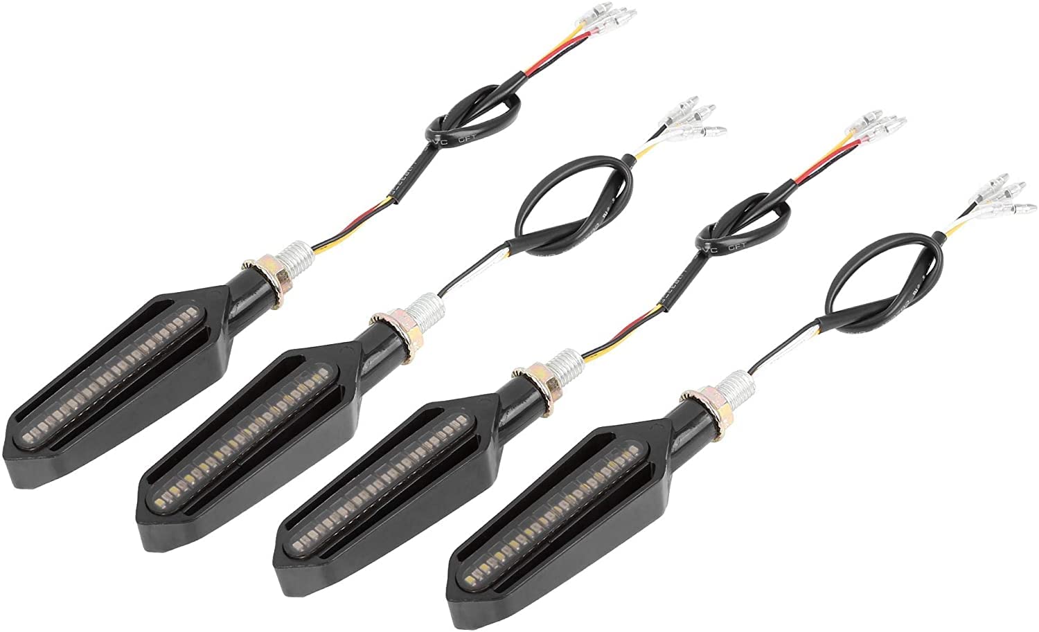KFidFran 4pcs Motorcycle Motorbike 24 LEDs Turn Signal Light Side Turning Indicators Universal White Yellow Light Red Yellow Light( 4 stcke Motorrad Motorrad 24 LEDs Blinker Seitliche Blinker Univers