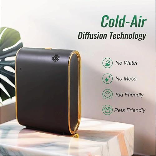 Miniatura 3 de Máquina de aire inteligente de aroma para el hogar, difusor de aceite esencial sin agua Bluetooth con Cold Air Tech 11.8 fl oz, difusor de aroma de