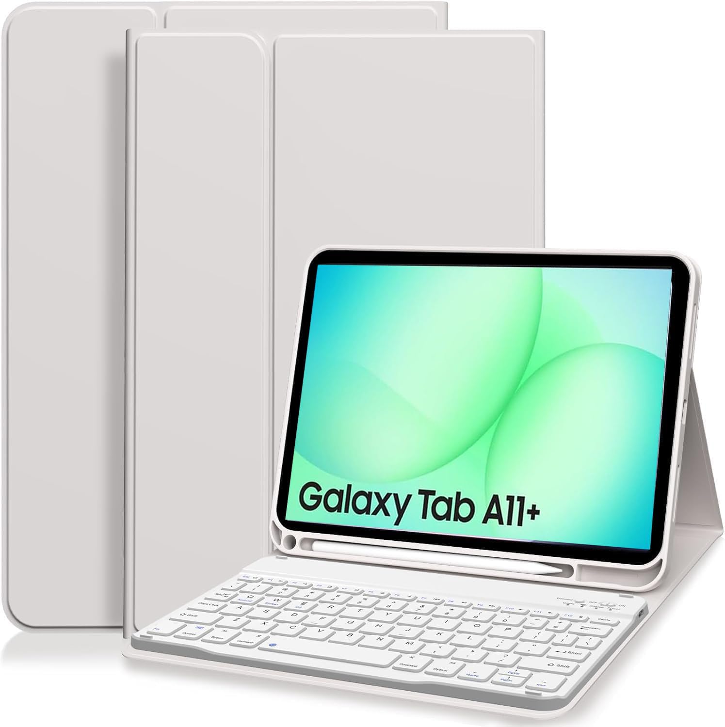 Teclado para tablet Samsung A11 Plus y funda delgada de PU inalámbrica de 11 pulgadas 8