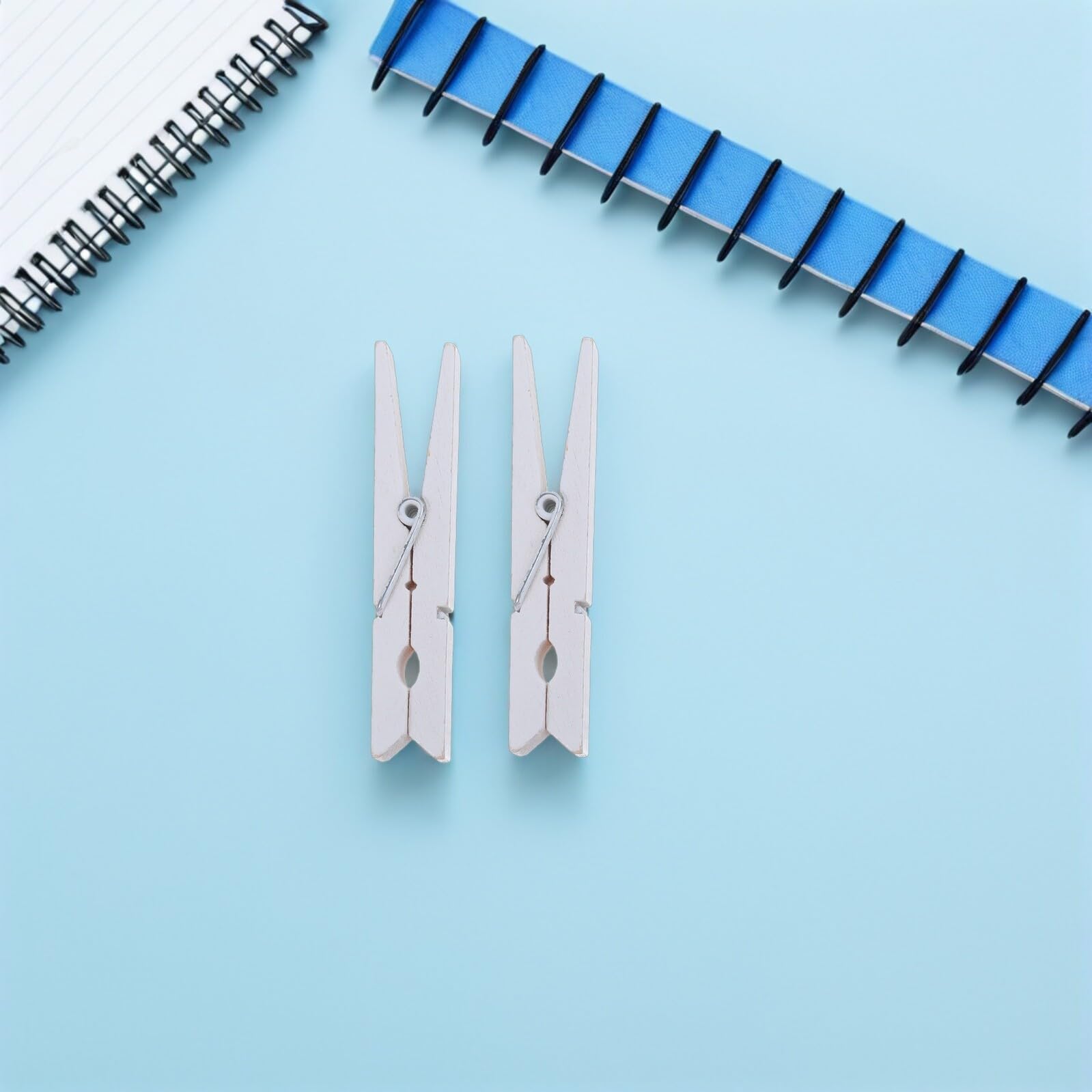 100 Unidades Carpeta de Fotos de Madera Clips de Armario pequeñas Pinzas para la Ropa White