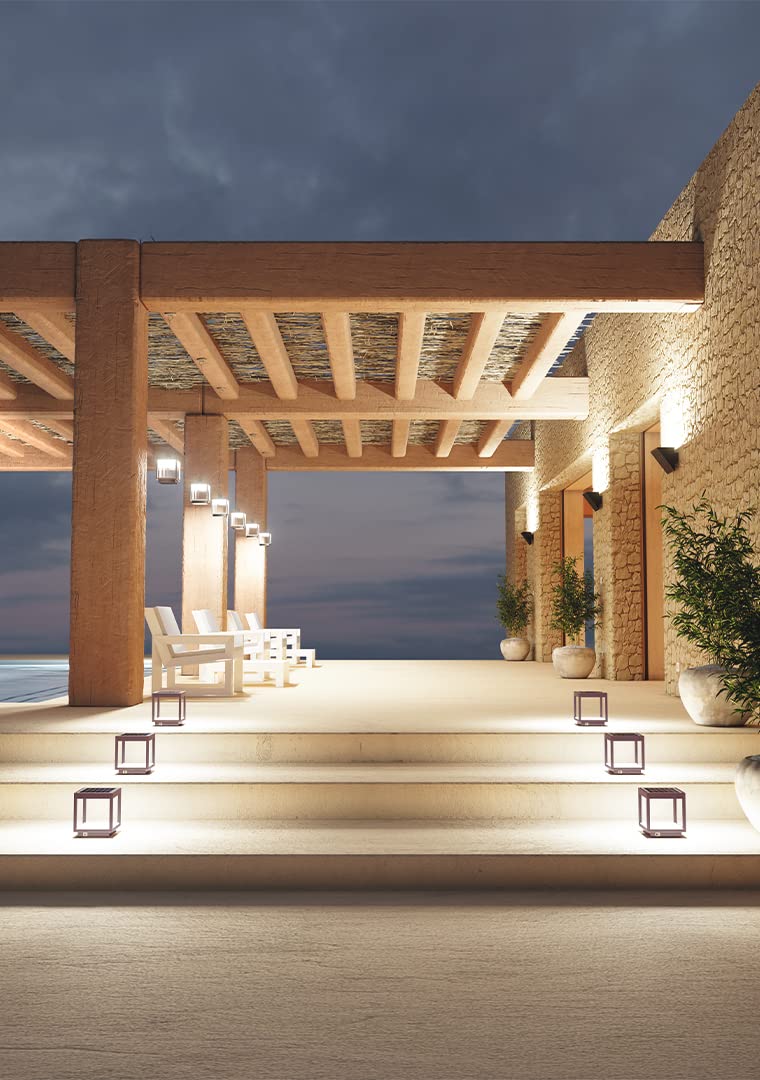 BENEITO FAURE Lanterna Visor Solar da Esterno IP65 - Lampada da Tavolo a Led in Alluminio a Energia Solare con Pannello Integrato 3.5W 120° flusso luminoso di 460 lumen (Corten)