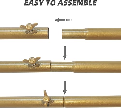 Miniatura 6 de Soporte de metal para telón de fondo de arco de boda, soporte de fondo de arco de 6.6 pies, soporte de telón de fondo de arco dorado para ceremonia