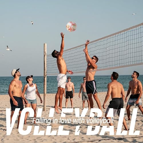 Miniatura 7 de Balón de voleibol oficial tamaño 5, suave al tacto, cubierta de piel sintética impermeable y cámara de goma reforzada, para interiores, exteriores,