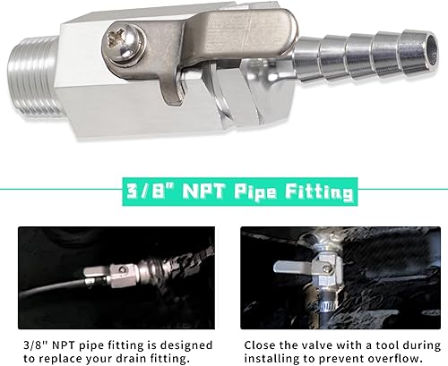 Miniatura 4 de YESHMA Kit de instalación de tanque de combustible auxiliar diésel de 1-12 pulgadas compatible con Ford Dodge 2012 y más antiguos, compatible con