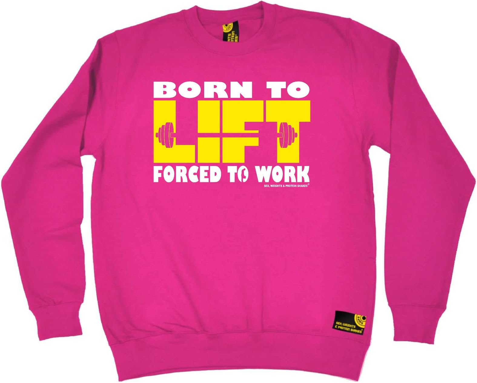 Sex Weights and Protein Shakes S.W.P.S. - Gym Bodybuilding Sports Gym Bodybuilding Sweatshirt - Born To Lift Sweater Jumper Clothing Novelty Funny Jumpers Mens Sweatshirts Soft T Shirts Accessories Hu
