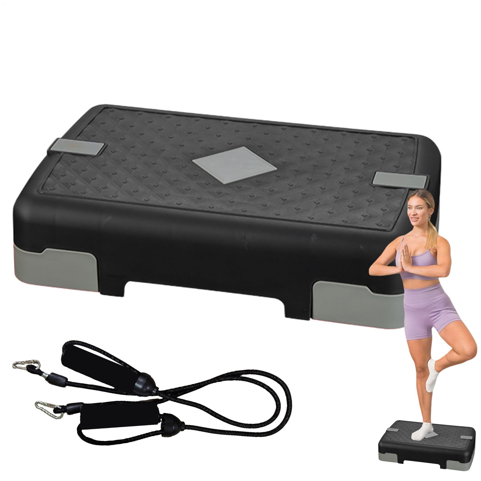 Step Aerobic, Entrenador Multifuncional Portátil - Bandeja Ajustable Para Hogar Gimnasio Fitness