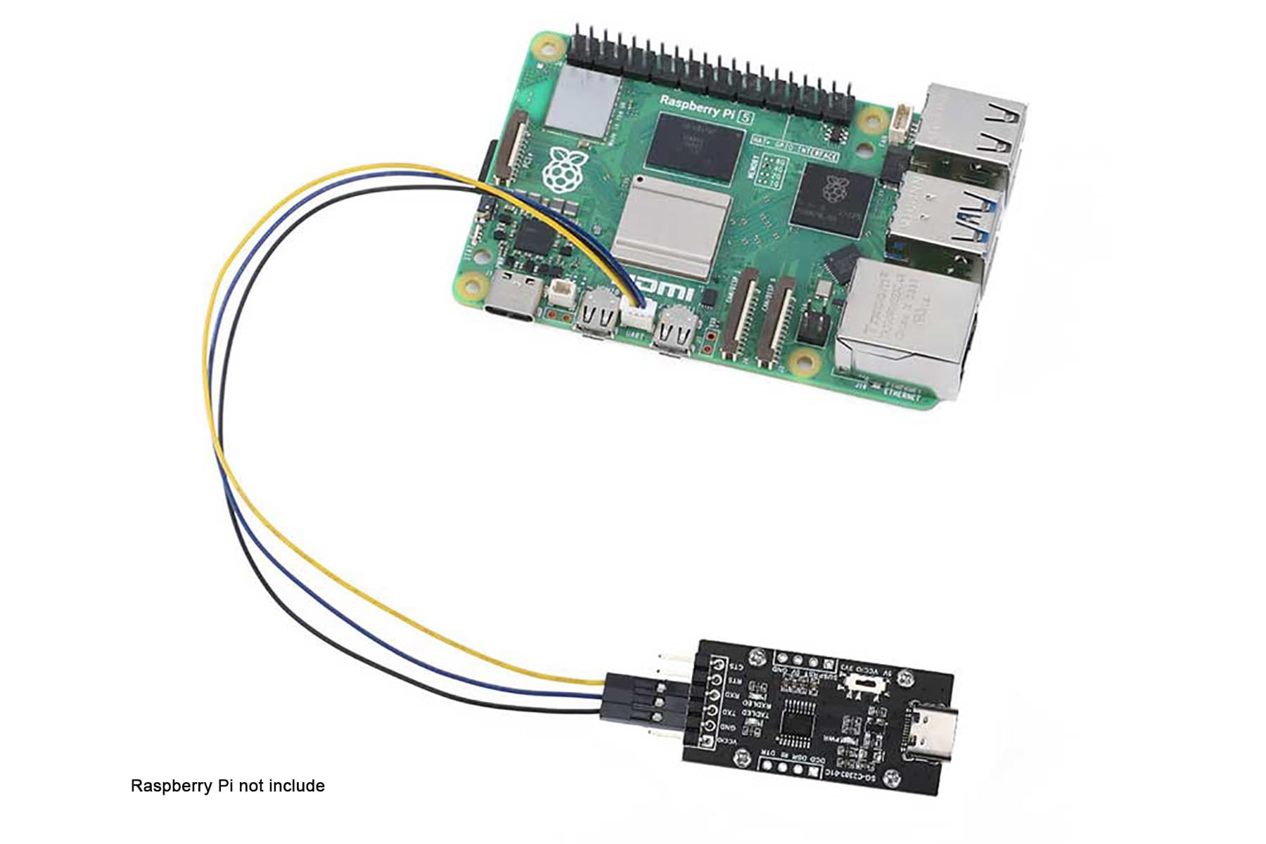 PL2303 USB to TTL UART Serial Port Module for Raspberry Pi 5 Type-C 3.3V/5V