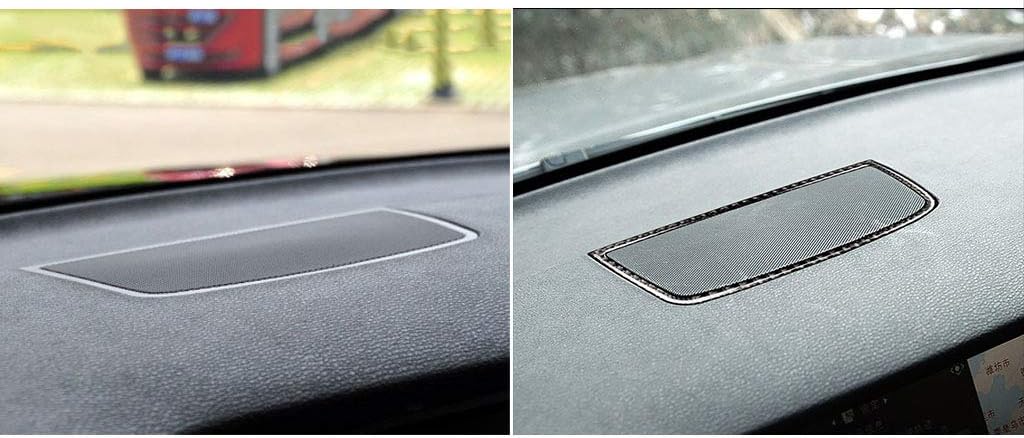 Carbon Fiber PC Vinyl Cover Trim Sticker Accessories Decoration Compatible with BMW X5 E70 2006-2013 Black. (Dashboard Instrument Panel 27)