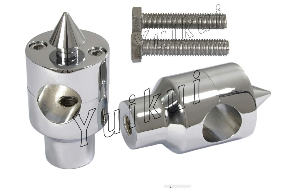 YUIKUI RACING Unicersal Motorcycle Billet 25.4mm 1inch Chrome Handlebar Risers for YAMAHA XV 1900 RAIDER From 2008