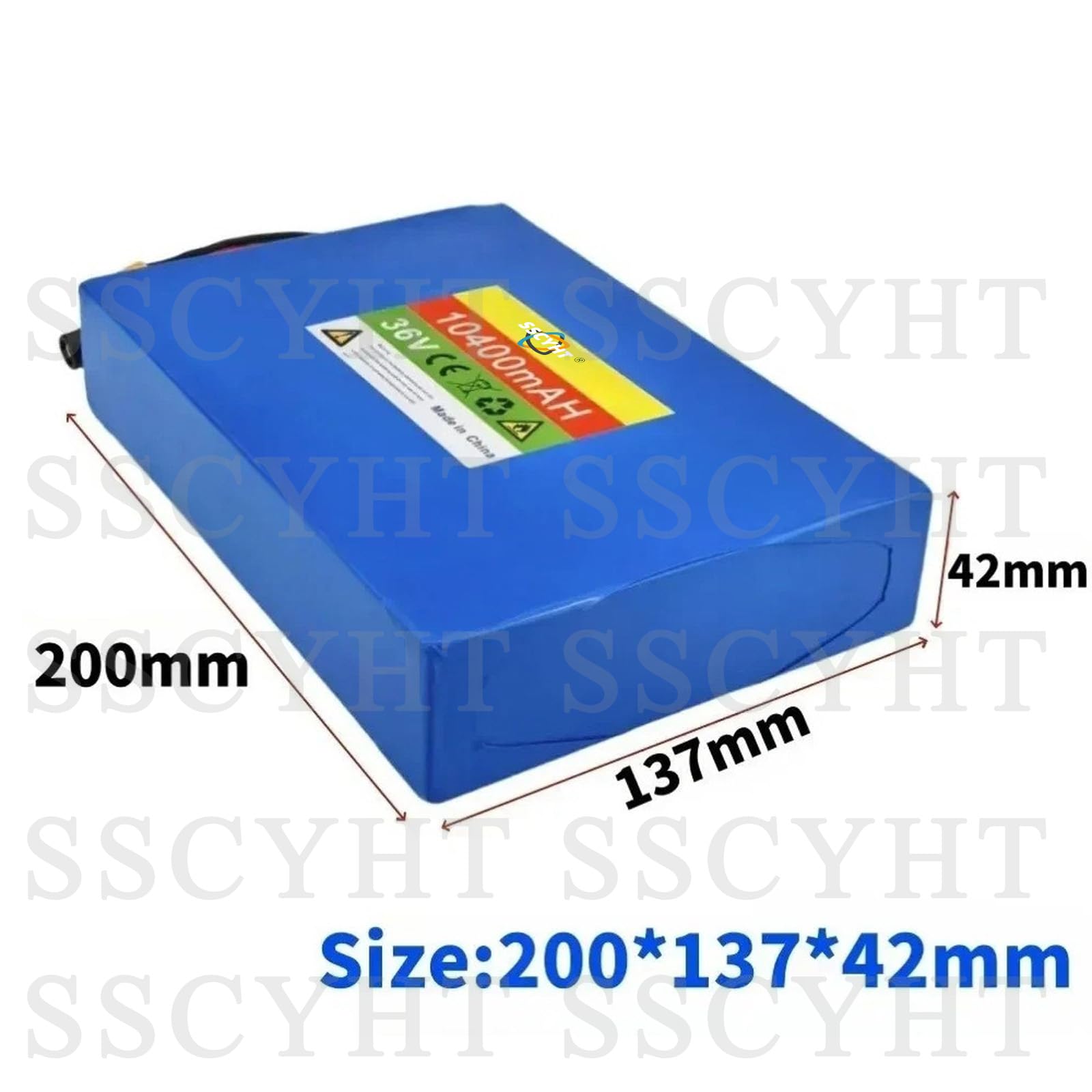 Batteria di Ricambio al Litio da 36 V 10,4 Ah 10400 mAh in PVC. | Batteria per monopattino elettrico, kit motore di riserva, scheda BMS intelligente, rimovibile, leggera