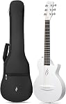 Enya Nova Go Carbon Fiber Travel Acoustic Guitar | 1/2 Size Lightweight Moisture-Proof Guitara | Adult & Beginner Portable Guitar with Gig Bag & Accessories (Black)