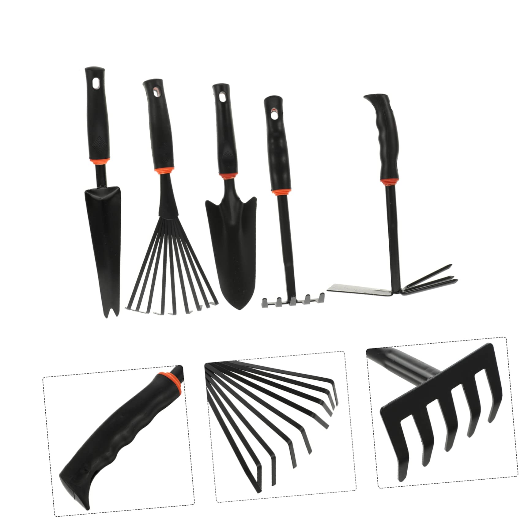 Toyvian 5pièces Pelle De Jardinage Multifonction pour Creuser Et Planter avec Manche Ergonomique Outil De Jardinage Pratique