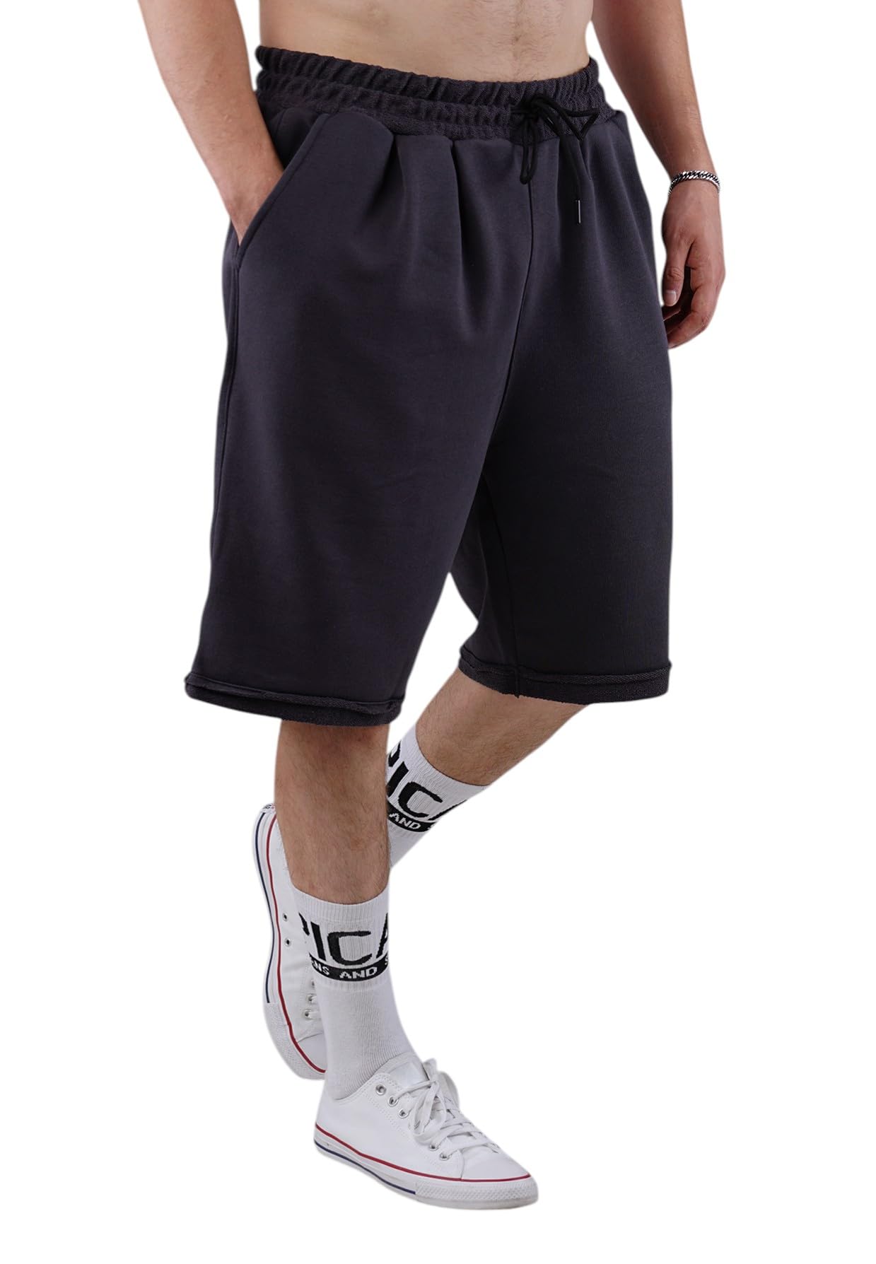 Picaldi DCA Eagle męskie szorty dresowe, bawełniane, ze ściągaczem, elastyczny ściągacz, luźny krój, streetwear