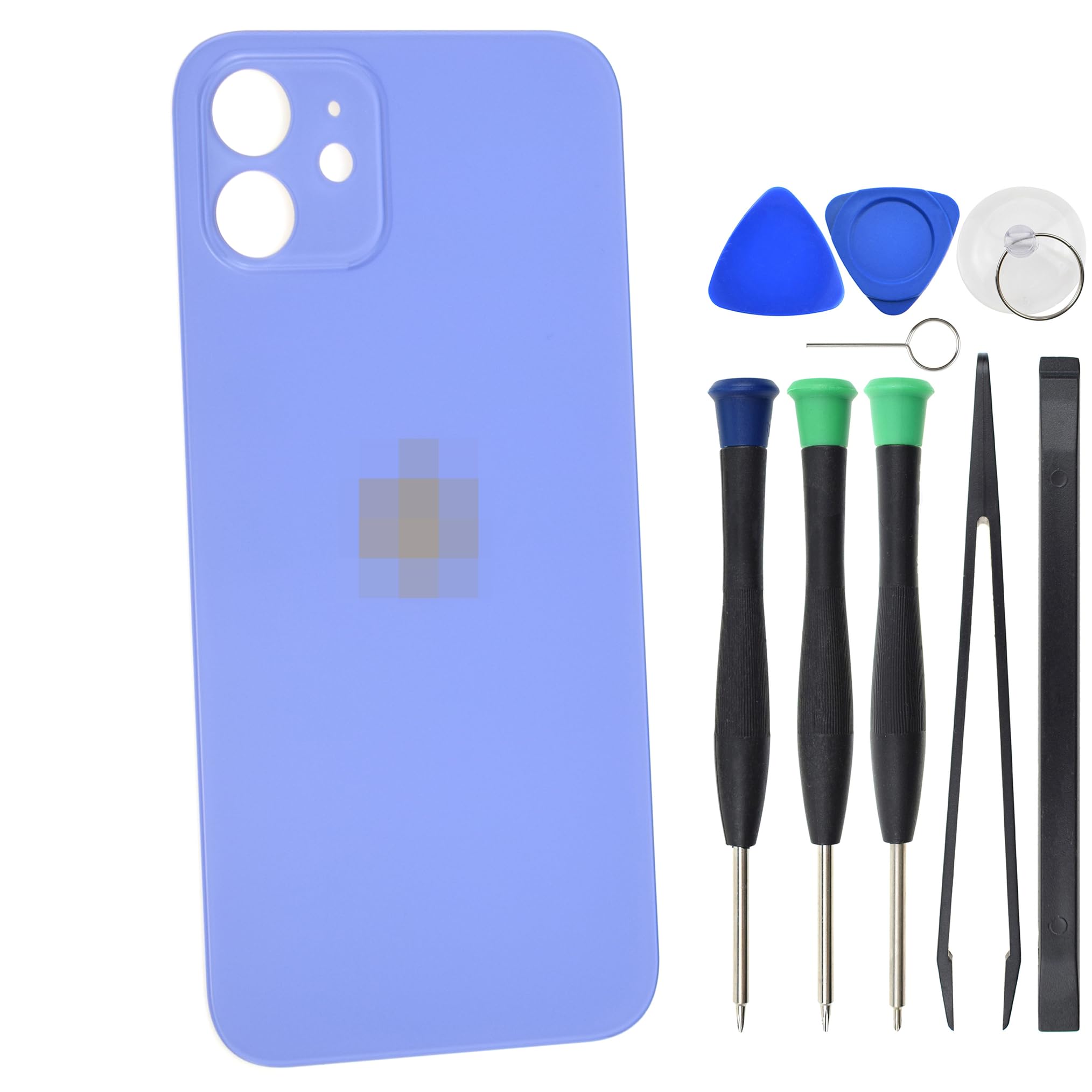 Sunrise glowBack Glass for iPhone 12 A2403 A2172 A2402 Replacement with Pre cut Adhesive - 6.1" Purple