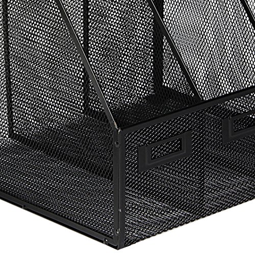 OSCO Wiremesh Triple Magazine Rack - Black