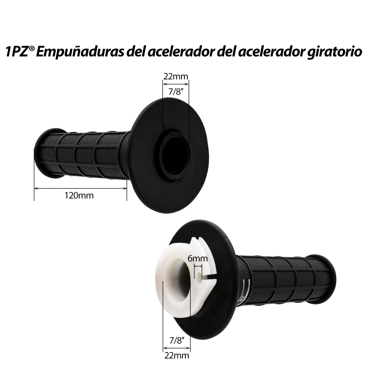 1PZ CA5-X02 Acelerador Puños Twist con Cable Kits para 7/8 Pulgadas 22mm Manillar 50cc 90cc 110cc 125cc 150cc 200cc 250cc Mini Bike ATV Quad Moto Pit Dirt Bike Motocicleta