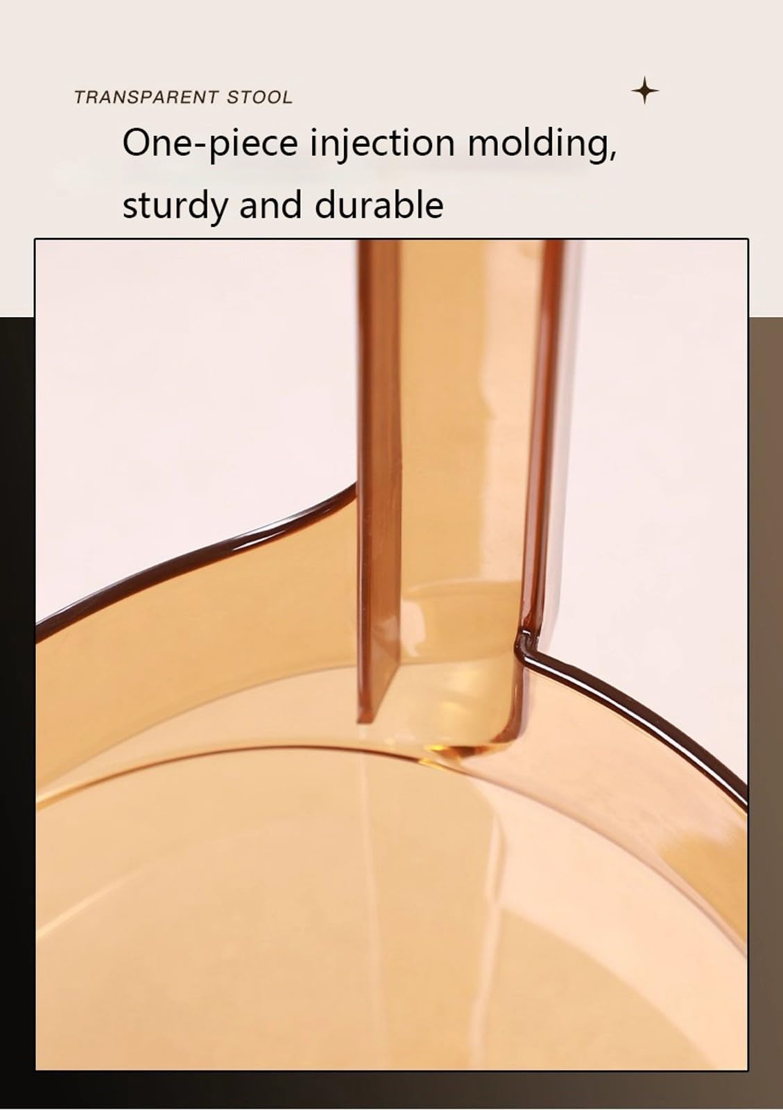 Transparenter Duschhocker – transparenter Kunststoff-Badefußhocker für Dusche, Pediküre und Badezimmer