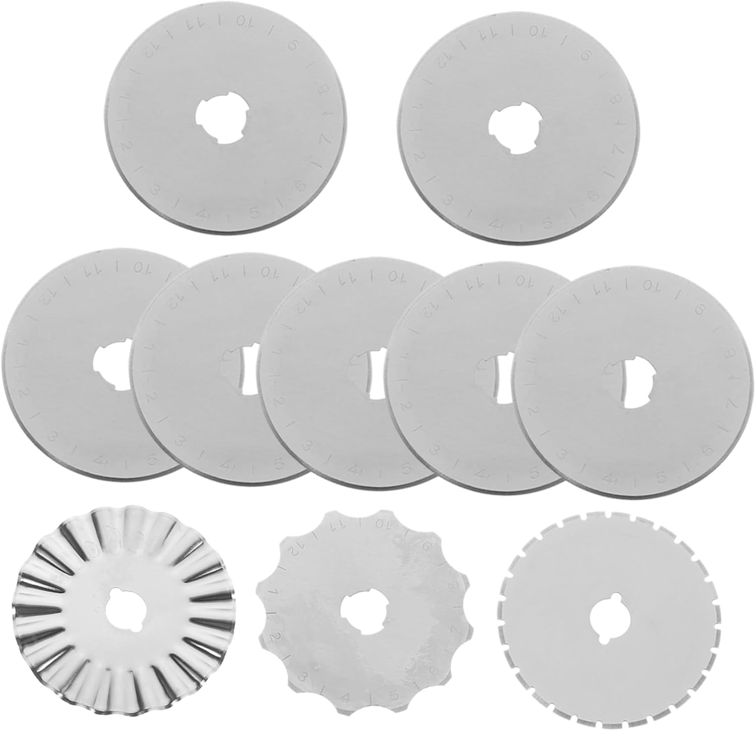 LALAFINA 40pcs Rotary Cutter Blades Fabric Cutting Tool Replacement for Quilting and Sewing Compatible Easy to Install and Efficient for Crafting