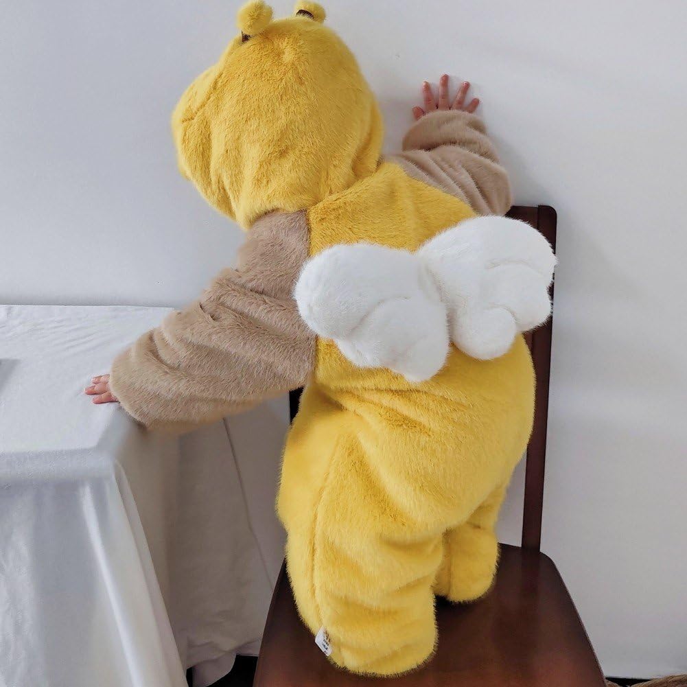 Tutina a Forma di per Neonati con Cappuccio, Manica Lunga, Abiti per Il Compleanno per Neonate, Abiti Natalizi Casual per Tutti I Giorni