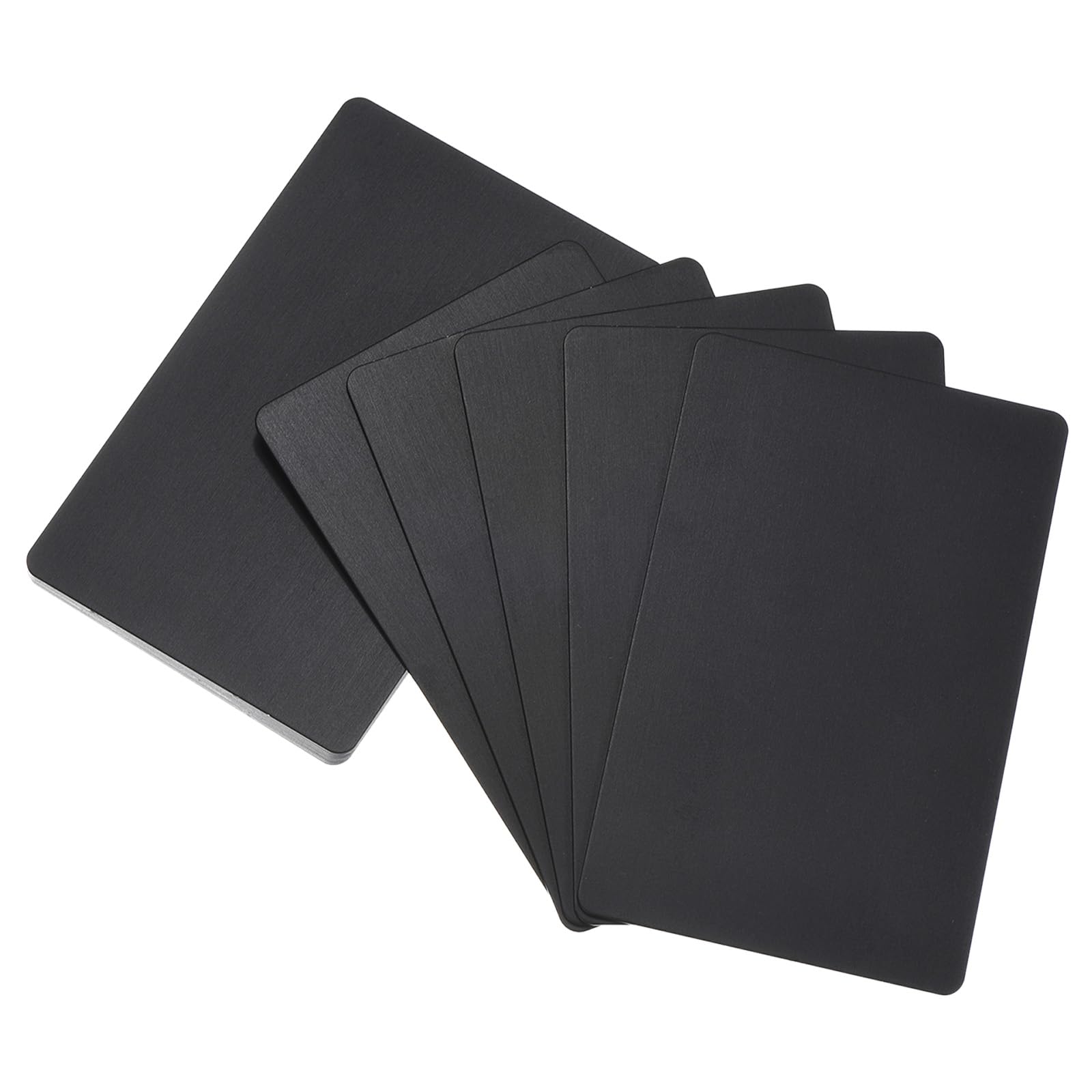 YOKIVE 15 Pcs Anodized Aluminum Business Card with Smooth Surface, Laser Engraving, Great for Office Hotel, Workshop (Black
